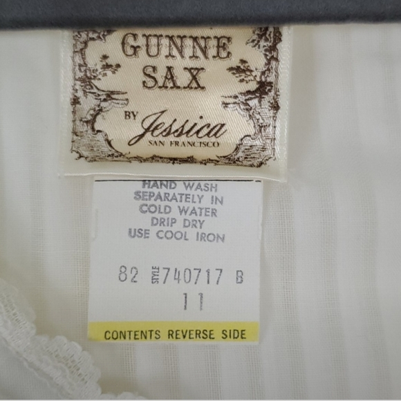 Gunne Sax White Dress sz 11 - Picture 5 of 9